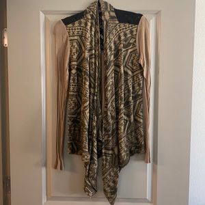 Brown and black cardigan